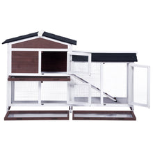 Load image into Gallery viewer, TOPMAX Upgraded Pet Rabbit Hutch Wooden House Chicken Coop for Small Animals, Auburn
