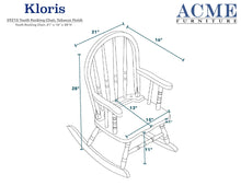 Load image into Gallery viewer, ACME Kloris Youth Rocking Chair in Tobacco 59215

