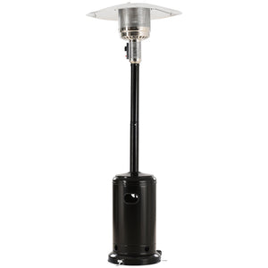 TOPMAX Outdoor Garden 48000BTU Patio Heater Standing 87" Propane Gas Heater with Moving Wheels, Black Finish