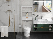 Load image into Gallery viewer, Over-the-Toilet Storage Cabinet White with one Drawer and 2 Shelves Space Saver Bathroom Rack
