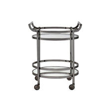 Load image into Gallery viewer, ACME Lakelyn Serving Cart, Black Nickel &amp; Clear Glass 98191
