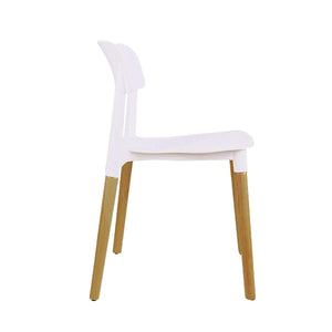 BTEXPERT 5080 Halime Dining Chairs Set of 4, Wood, White