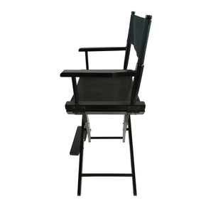 Casual Home Director\\\'s Chair , Black Frame/Black Canvas，Suitable for adults, foldable style， 2pcs/set populus