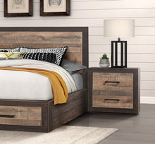 Load image into Gallery viewer, Contemporary Style Bedroom Nightstand Natural Wood Grain Look Two Tone Finish Bed Side Table Faux Wood Veneer
