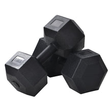 Load image into Gallery viewer, (Total 44lbs, 22lbs each) Weights dumbbells set, Dumbbells for for Men, Women - Vinyl Dumbbell Set for Gym, Home Workout. Pair, black
