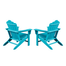 Load image into Gallery viewer, Classic Outdoor Adirondack Chair Set of 2 for Garden Porch Patio Deck Backyard, Weather Resistant Accent Furniture, Blue
