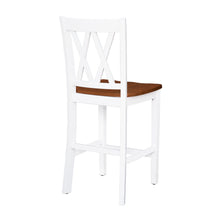 Load image into Gallery viewer, TOPMAX Farmhouse 4-Piece Counter Height Kitchen Dining Chairs Set,Cherry+White
