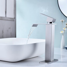 Load image into Gallery viewer, Waterfall Spout Bathroom Faucet,Single Handle Bathroom Vanity Sink Faucet
