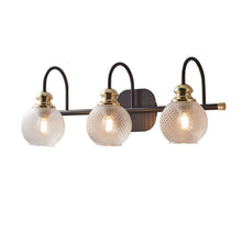 Load image into Gallery viewer, 3 Light Modern Bathroom Vanity Light Fixture, Black Vanity Lights Fixture,Wall Sconces with Clear Glass Shades for Indoor Hallway Living Room Bathroom Over Mirror
