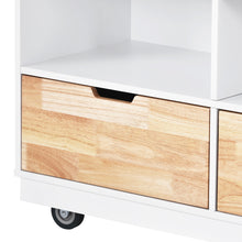 Load image into Gallery viewer, Kitchen Cart Rolling Mobile Kitchen Island Solid Wood Top, Kitchen Cart With 2 Drawers,Tableware Cabinet（White）
