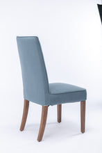 Load image into Gallery viewer, Cover Removable Interchangeable and Washable Blue Linen Upholstered Parsons Chair with Solid Wood Legs 2 PCS
