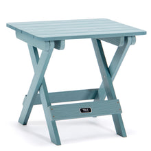 Load image into Gallery viewer, TALE Adirondack Portable Folding Side Table Square All-Weather and Fade-Resistant Plastic Wood Table Perfect for Outdoor Garden, Beach, Camping, Picnics Blue
