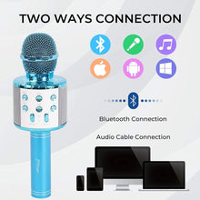 Load image into Gallery viewer, Karaoke Microphone for Kids and Adults, Wireless Portable Handheld Bluetooth Microphone with LED Lights - Best Gifts
