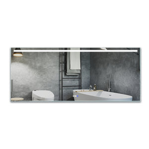 Led Light Bathroom Mirror for Vanity, 72x30 Inch Anti Fog Large Lighted Makeup Mirror,Dimmable, 90+CRI, Latest Z-Bar Installation, Horizontal Hanging Wall Mounted Way