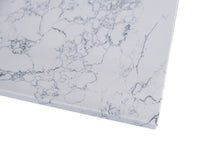 Load image into Gallery viewer, Montary 37&quot;x 22&quot; bathroom stone vanity top carrara jade  engineered marble color with undermount ceramic sink and single faucet hole with backsplash
