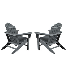 Load image into Gallery viewer, Classic Outdoor Adirondack Chair Set of 2 for Garden Porch Patio Deck Backyard, Weather Resistant Accent Furniture, Slate Grey

