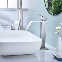 Load image into Gallery viewer, Waterfall Spout Bathroom Faucet,Single Handle Bathroom Vanity Sink Faucet
