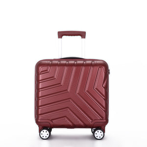 Pure PC 16" Hard Case Luggage Computer Case With Universal Silent Aircraft Wheels Red