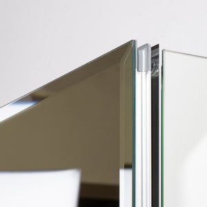 30x26 inch Double door mirror medicine cabinet Surface Mount or Recess aluminum