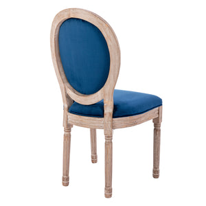 HengMing Upholstered Velvet  French Dining  Chair with rubber legs,Set of 2