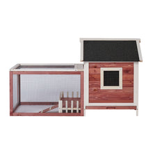 Load image into Gallery viewer, Wooden Rabbit Chicken Bunny Hutch Cage White Picket Fence
