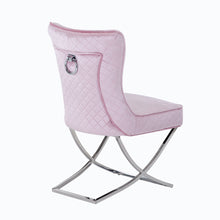 Load image into Gallery viewer, JANET chair with stainless steel legs pink
