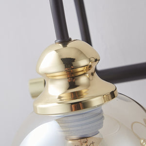 Vanity lamp bathroom lamp mirror lighting matte black brushed gold glass lampshade wall lamp wall lamp lamp 3 lamps（Without bulb）