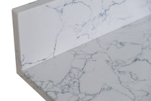 Load image into Gallery viewer, Montary 37&quot;x 22&quot; bathroom stone vanity top carrara jade  engineered marble color with undermount ceramic sink and single faucet hole with backsplash
