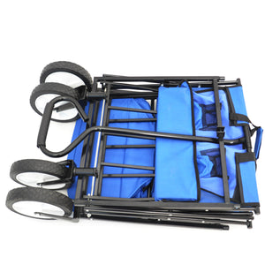 Garden Shopping Beach Cart folding wagon (Blue)