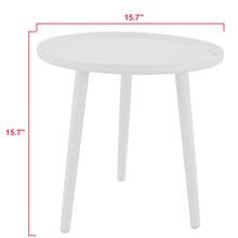 Load image into Gallery viewer, Outdoor Coffee Side Table Aluminum End Table for Living Room Bedroom Office Small Spaces White

