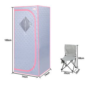Full Size Grey Infrared Sauna Tent for Sauna Detox at Home PVC Pipe Connector Easy to Install with FCC Certification