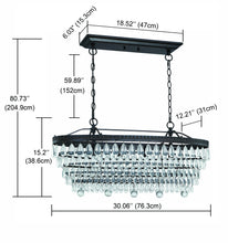 Load image into Gallery viewer, 4-Light Oil Rubbed Bronze Chandelier with Crystal Accent
