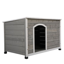 Load image into Gallery viewer, Outdoor Wood Dog House, Dog Cabin with Weatherproof Roof and Open Door, Easy to Clean
