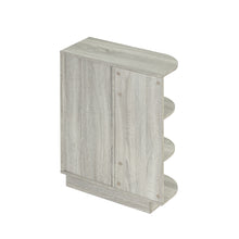 Load image into Gallery viewer, Open Style Shelf Cabinet with Adjustable Plates Ample Storage Space Easy to Assemble, Oak

