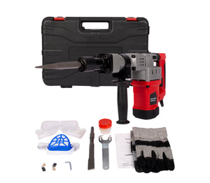 Demolition Electric Jack Hammer Concrete Breaker Trigger Lock with Chisel Bit with Carrying Case
