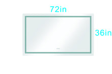 Load image into Gallery viewer, 72 x 36 Inch LED Bathroom Mirror with Lights, Lighted Vanity Mirror, Anti Fog Design , Large Wall Mounted Light Up Mirror , Hanging, Rectangle
