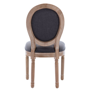 HengMing Upholstered Fabrice French Dining  Chair with rubber legs,Set of 2