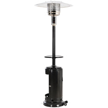 Load image into Gallery viewer, TOPMAX Outdoor 48000BTU Patio Heater Standing 87&quot; Propane Gas Garden Heater with Adjustable Table and Moving Wheels, Black Finish
