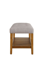 Load image into Gallery viewer, ACME Charla Bench in Light Gray &amp; Oak 96680
