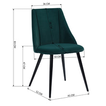 Load image into Gallery viewer, Velvet Upholstered Side Chair/Dinning Chair (Set of 2) - GREEN
