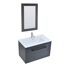Load image into Gallery viewer, Wall-Mounted 32-inch Wide, Black Bathroom Vanity Cabinet Set
