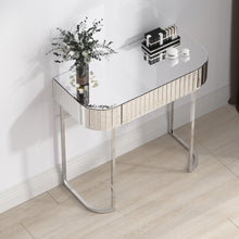 Load image into Gallery viewer, Strip mirror stainless steel frame dressing table
