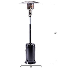Load image into Gallery viewer, Outdoor Patio Propane Heater with Portable Wheels 47,000 BTU 88 inch Standing Gas Outside Heater Stainless Steel Burner Commercial &amp; Residential  Hammered Black for Party Restaurant Garden Yard-Black

