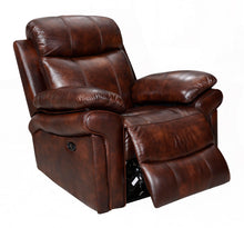 Load image into Gallery viewer, Genuine Top Grain Leather Chair recliner, electric motion power reclining Chair
