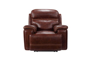 Genuine Top Grain Leather recliner, electric motion dual power reclining Chair w/ Power Headrest