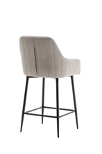 Load image into Gallery viewer, BTEXPERT Set of 2 Premium upholstered Dining 25&quot; High Back Stool Bar Chairs, Beige fabric Barstools
