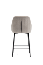 Load image into Gallery viewer, BTEXPERT Set of 2 Premium upholstered Dining 25&quot; High Back Stool Bar Chairs, Beige fabric Barstools
