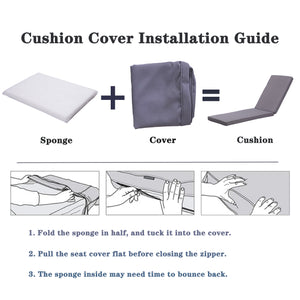 Outdoor Lounge Chair Cushion Replacement Patio Funiture Seat Cushion Chaise Lounge Cushion