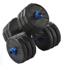 Load image into Gallery viewer, (Total 58lbs, 29lbs each) Adjustable Dumbbell Barbell Weight Pair TOTAL 58 LBS, Dumbells weights Set, Free Weights Dumbbells 2 in 1 sets with connector, Adjustable Weights Dumbbells Set for Home Gym
