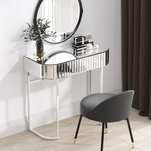 Strip mirror stainless steel frame dressing table